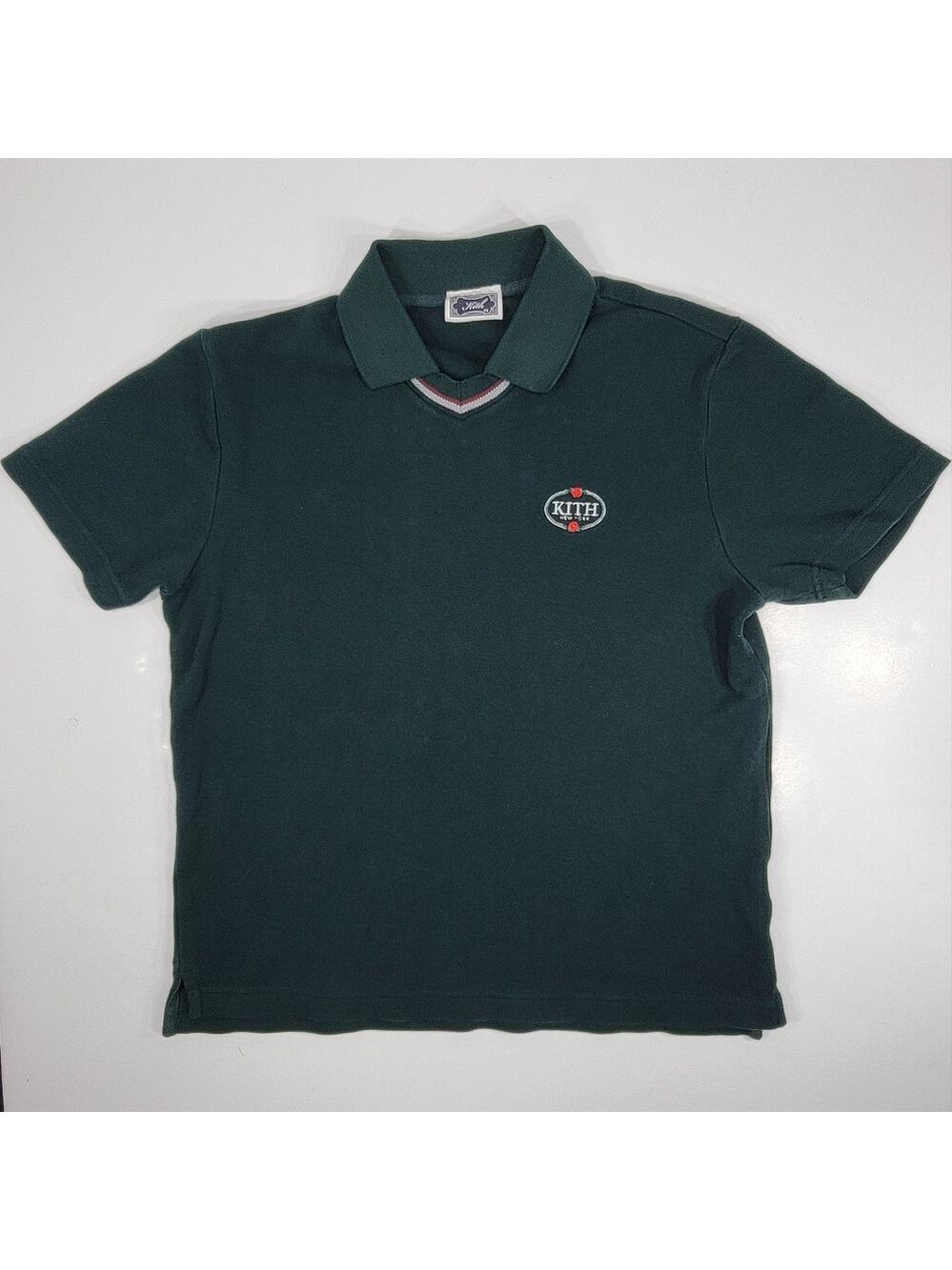 Kith Pique Tap In Polo Spring 24 Stadium Green Roses Logo Mens XS Extra Small
